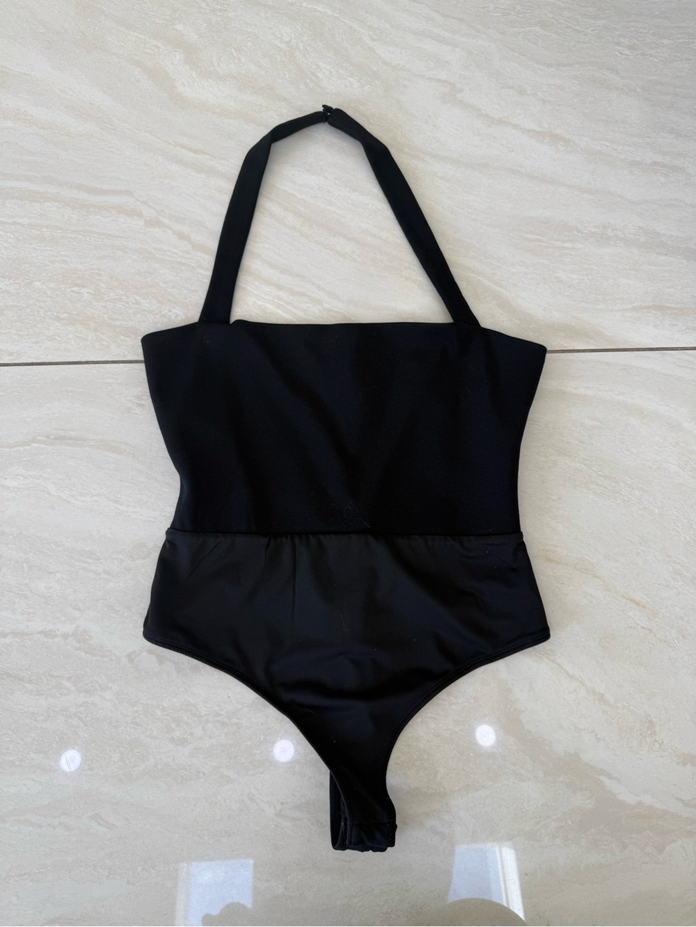superdown Black Halter-Style One-Piece top